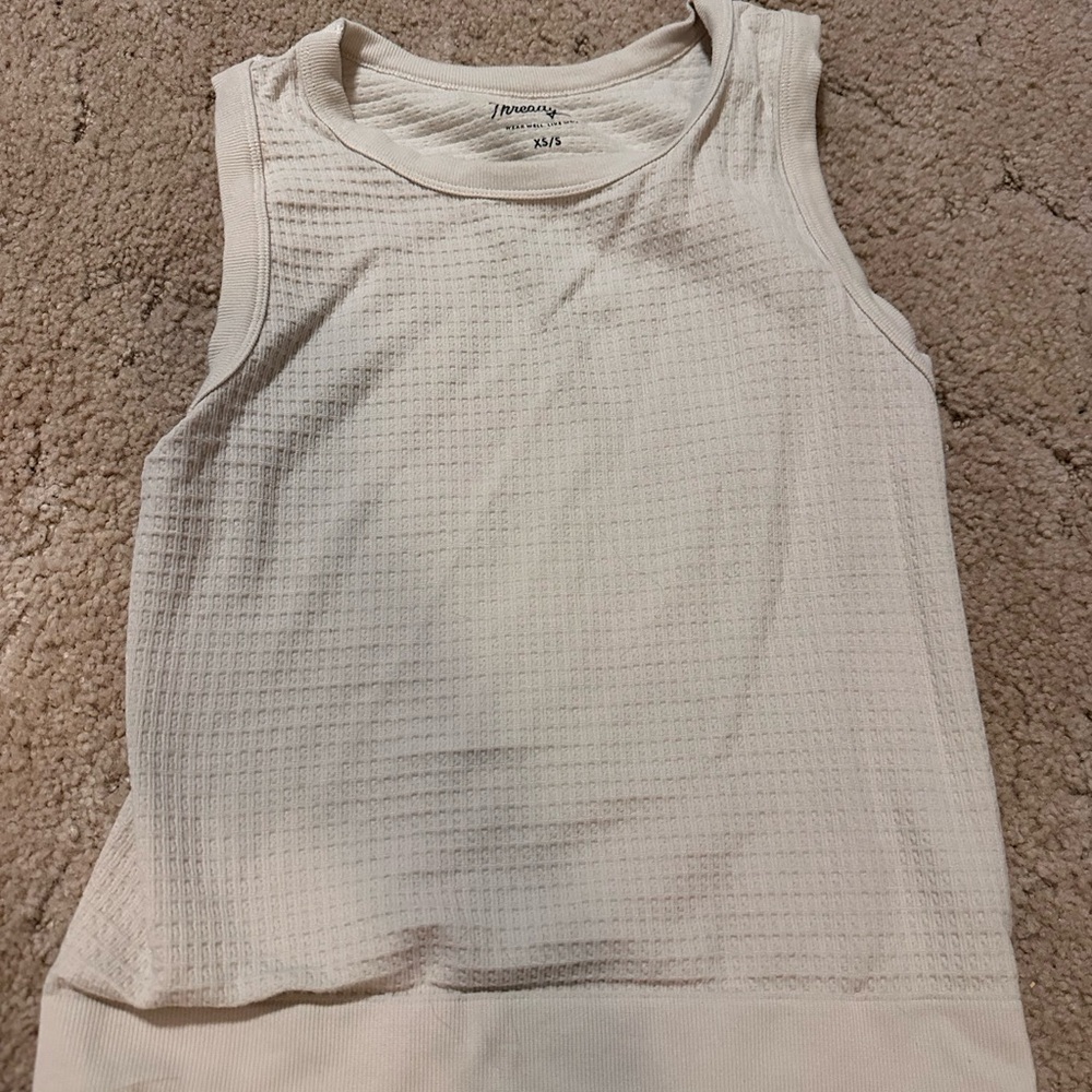 Ivory Textured Tank Top by J. Crew